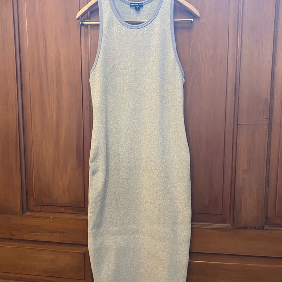 James Perse Dresses & Skirts - Racer back knit dress with scuba trim